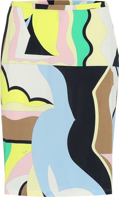 Emilio Pucci Printed silk-blend jersey skirt
