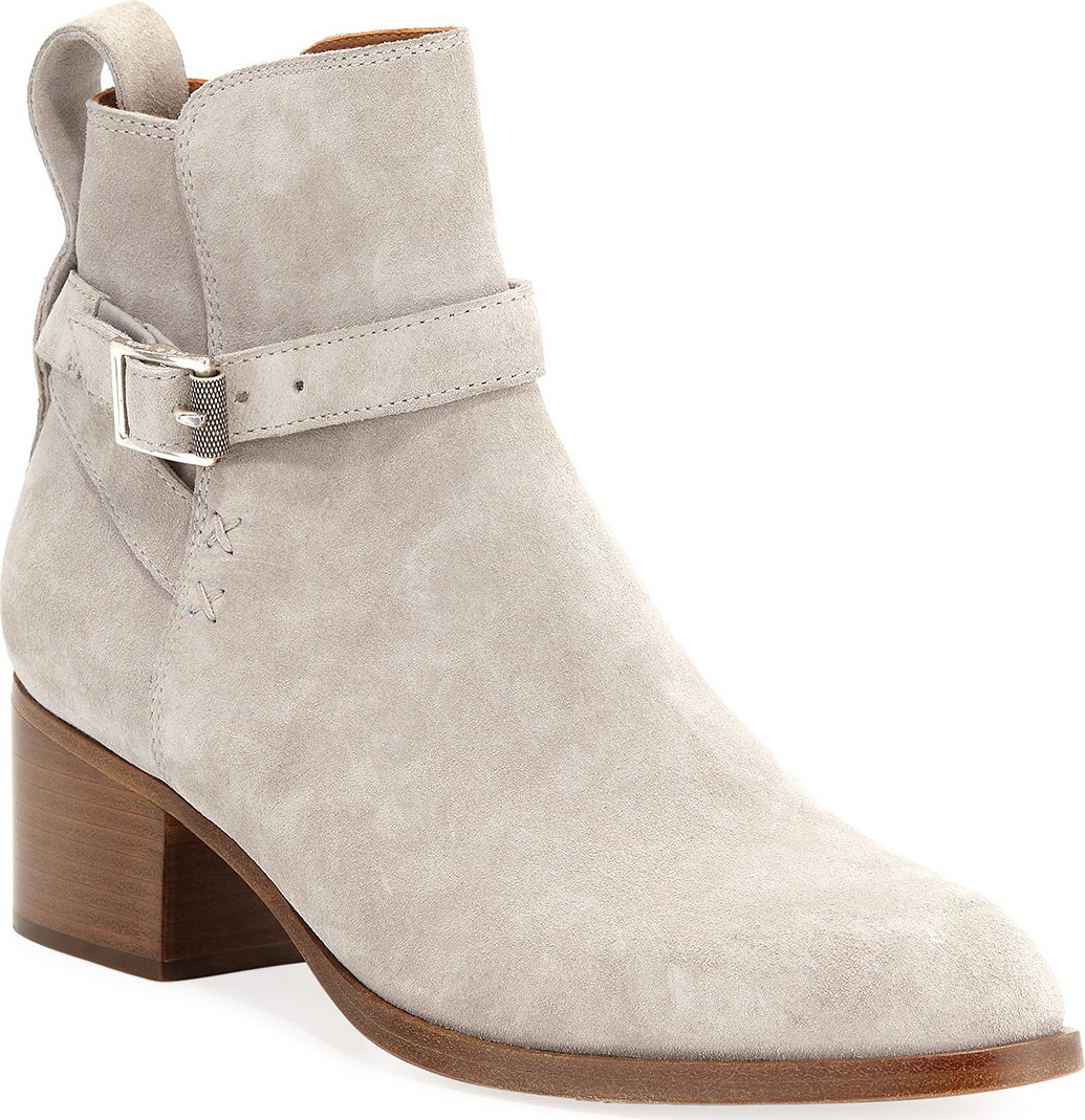 Rag & Bone Walker Buckle Suede Booties