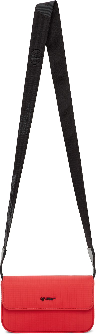 Off White Red Ripstop Crossbody Bag