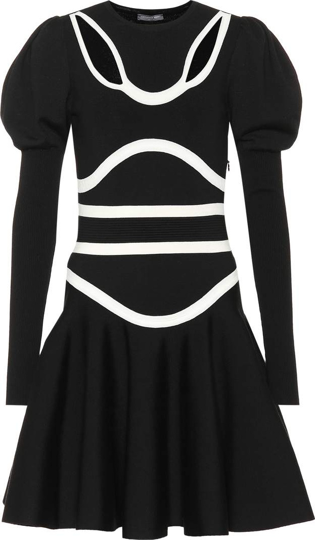 Alexander McQueen Wool-blend jersey minidress