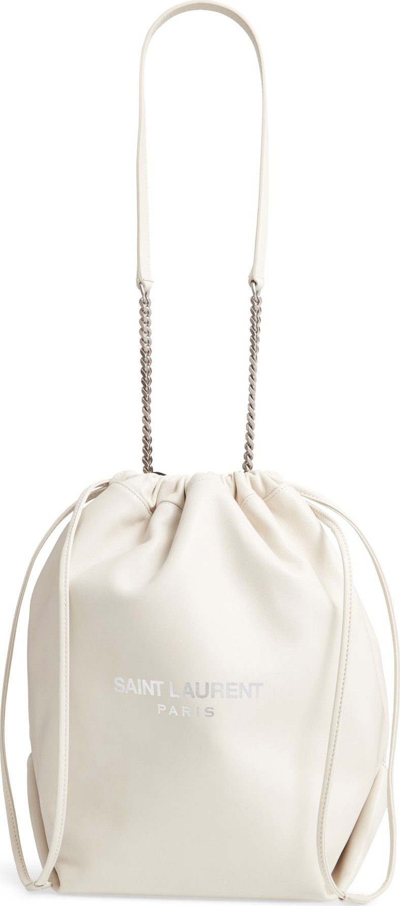 Saint Laurent Teddy Leather Bucket Bag