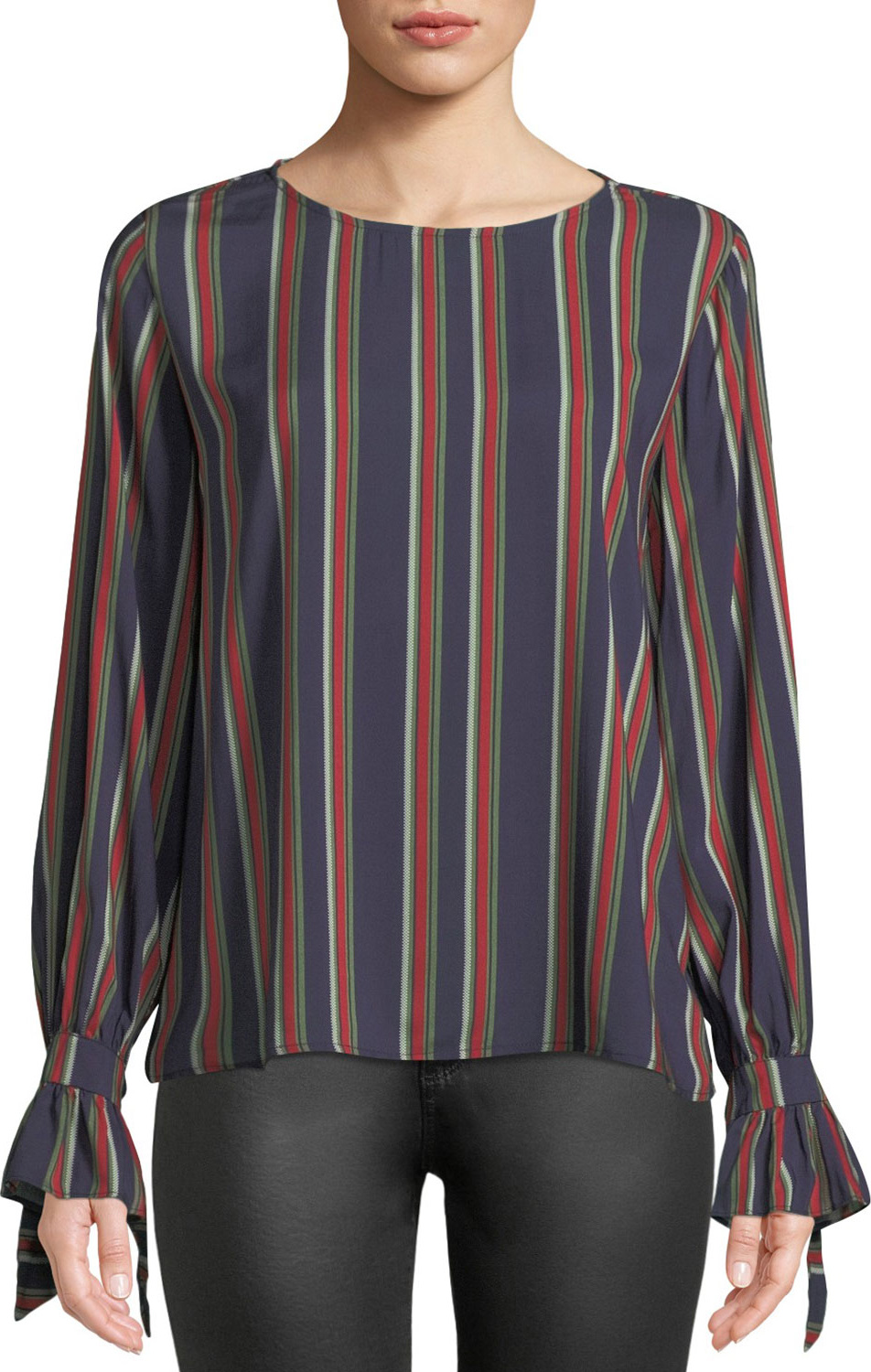 Velvet By Graham & Spencer Oakley Striped Long-Sleeve Top