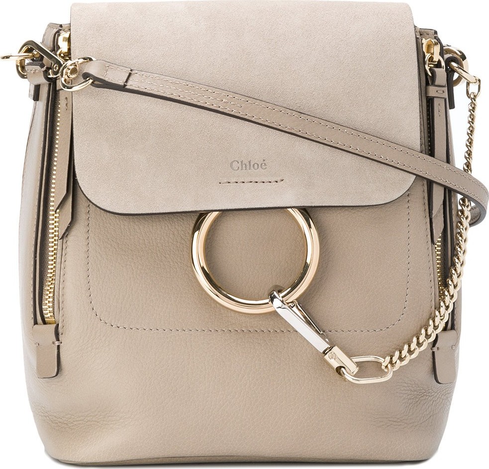 Chloe grey Faye small leather backpack Chloe grey Faye small leather backpack
