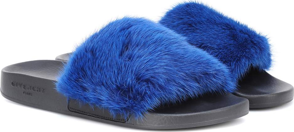 Givenchy Mink fur slides