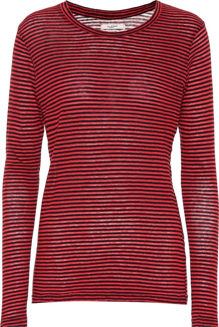 Isabel Marant Etoile Kaaron striped cotton and linen top