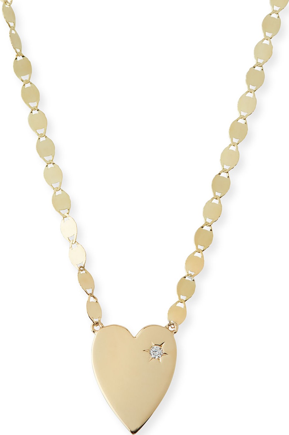 Lana 14k Small Heart Pendant Necklace w/ White Diamond