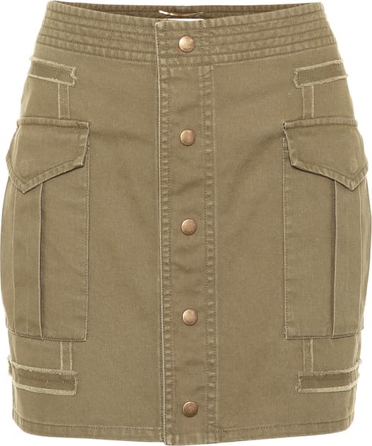Saint Laurent Cotton gabardine miniskirt