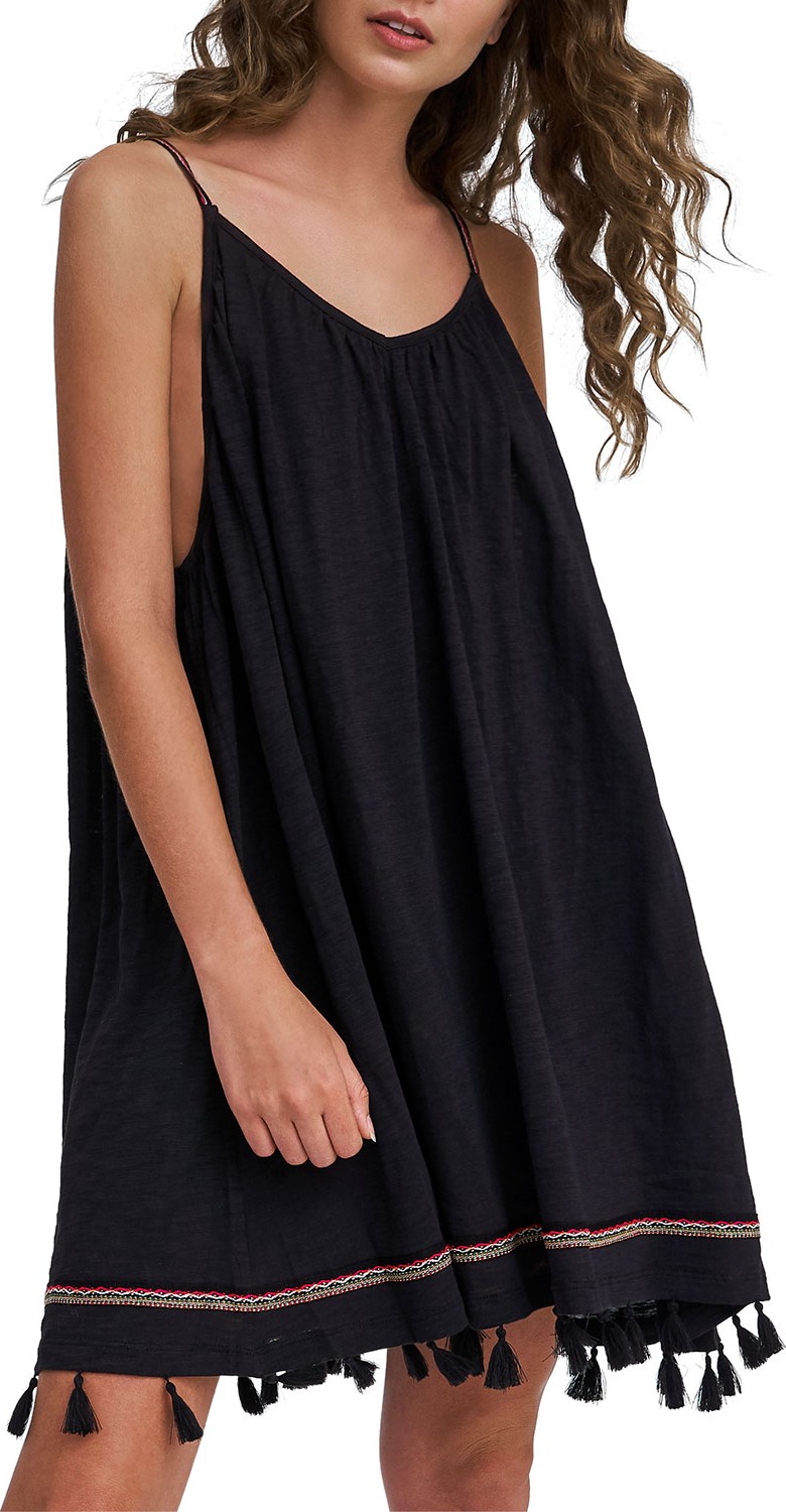 Pitusa Mallorca V-Neck Tassel Short Dress
