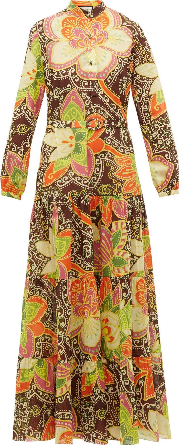 Gucci Floral-print cotton-muslin dress