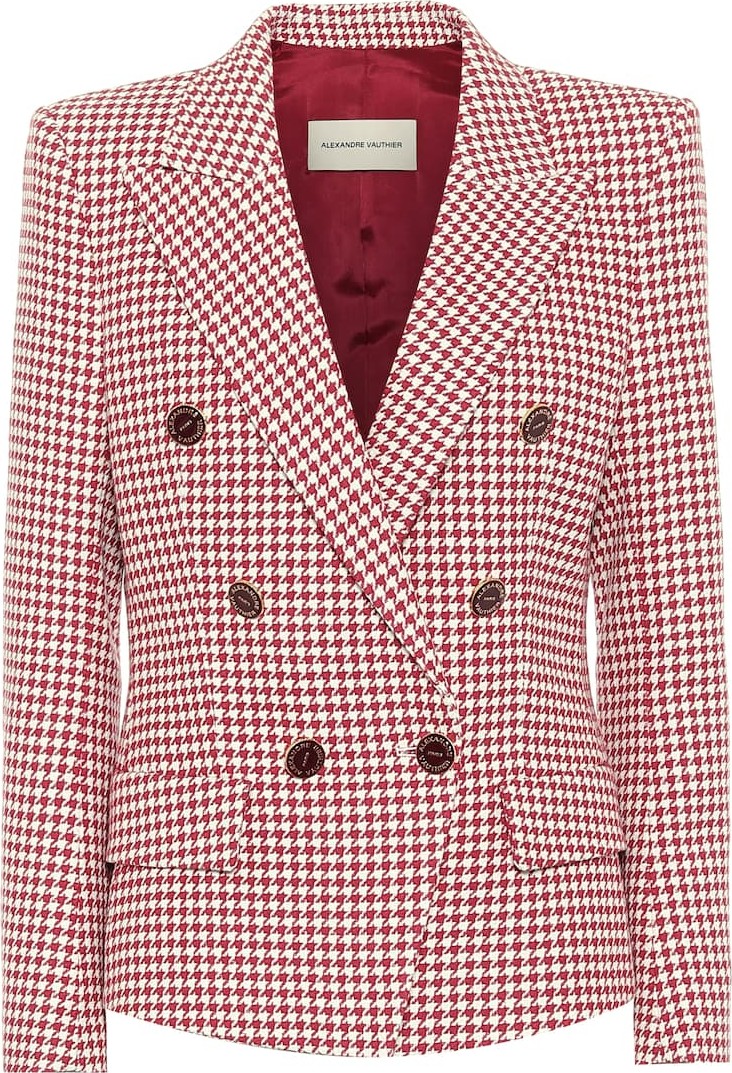 Alexandre Vauthier Houndstooth cotton-blend blazer