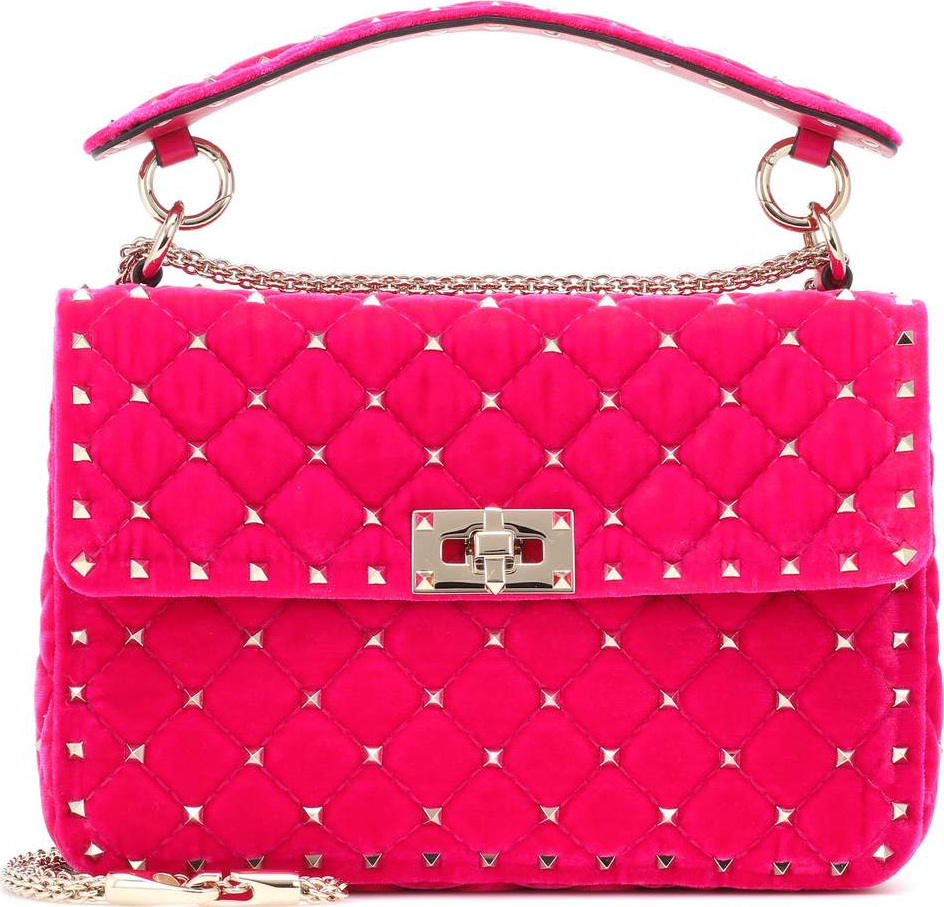 Valentino Valentino Garavani Rockstud Spike velvet shoulder bag