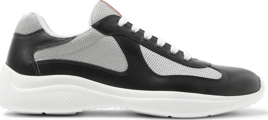 Prada America's Cup Leather and Mesh Sneakers