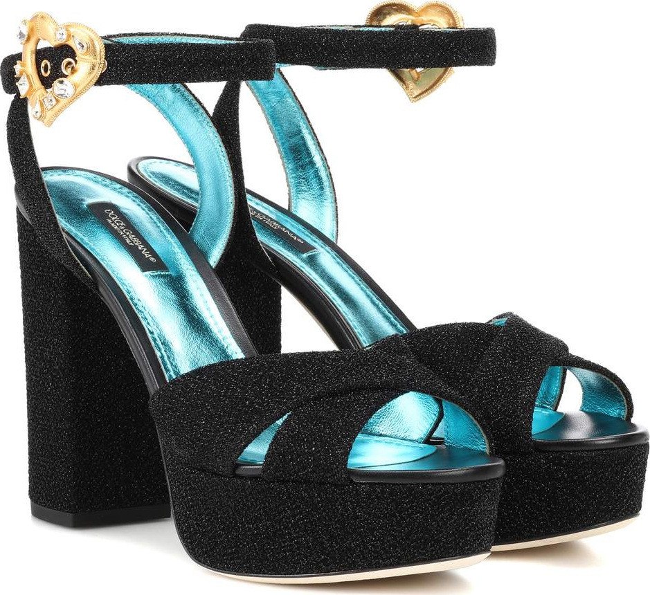 Dolce & Gabbana Crystal-embellished plateau sandals