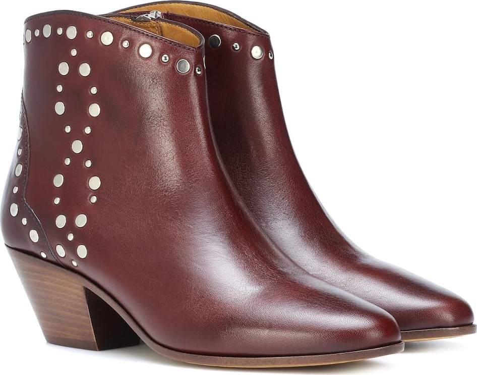 Isabel Marant Dacken studded leather ankle boots