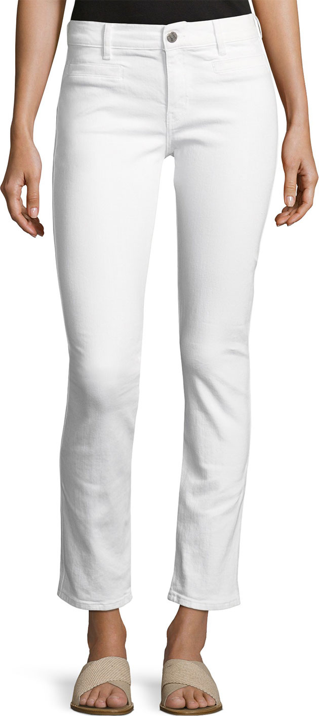 M.i.h Jeans Paris Stagger-Hem Skinny Jeans, White