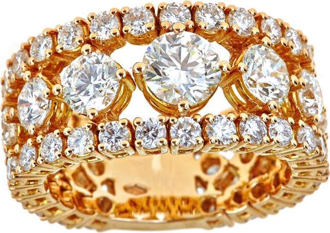 ZYDO Unique 18k Rose Gold Open Diamond Band Ring