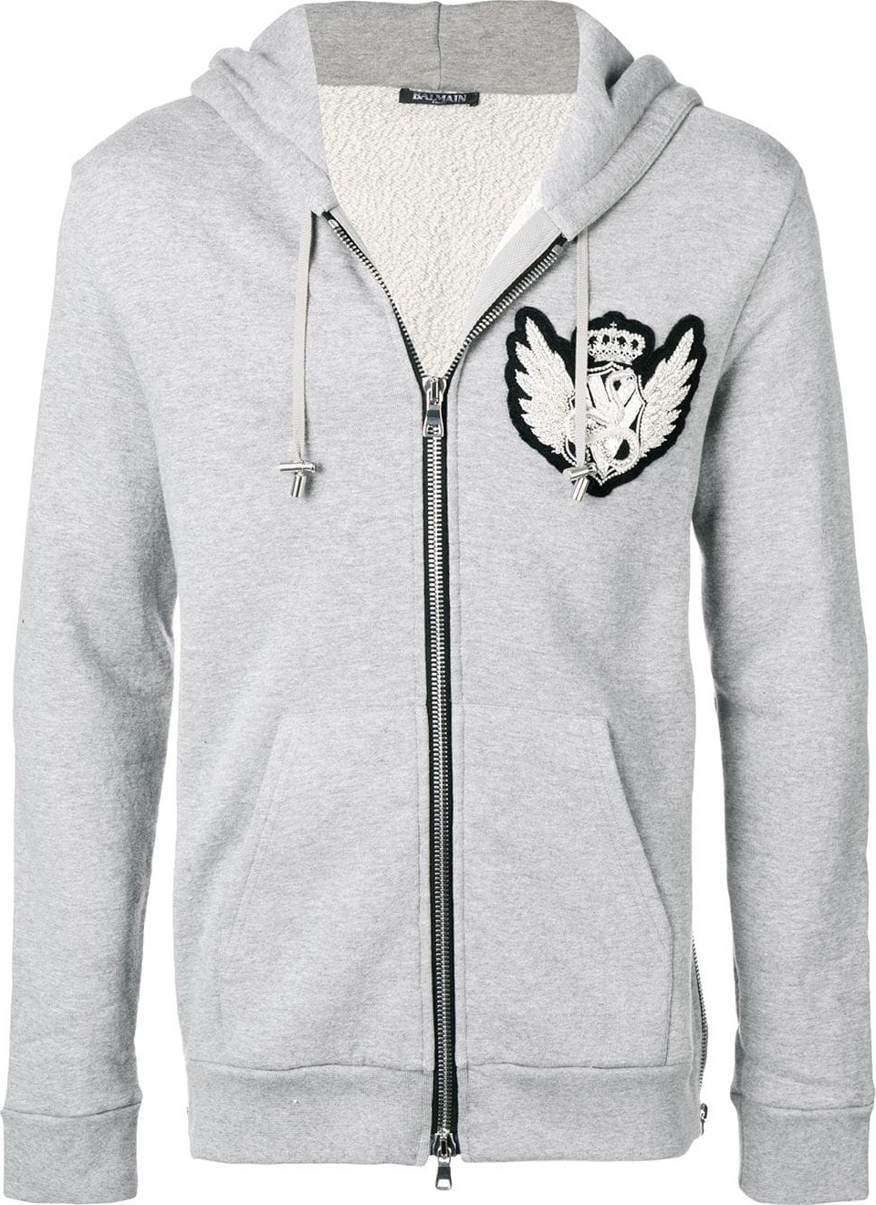 Balmain logo zipped hoodie