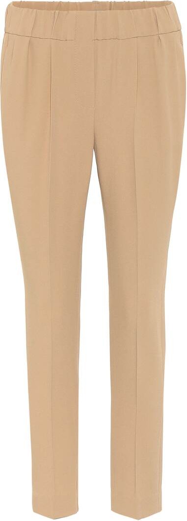 Brunello Cucinelli Cropped silk-blend pants