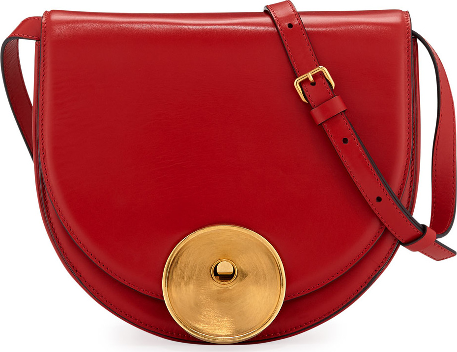 Marni Metal Disk Leather Saddle Bag