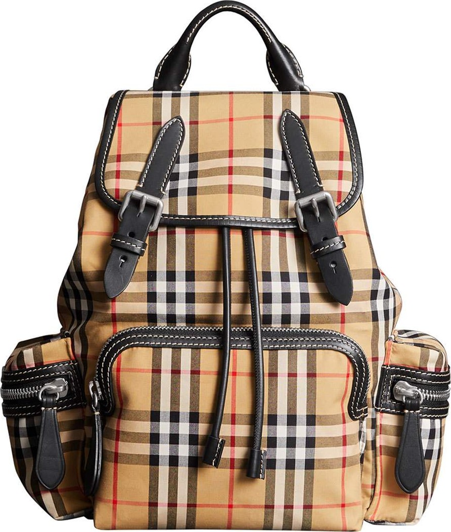 Burberry London England Vintage Medium Check Sailing Canvas Rucksack Backpack