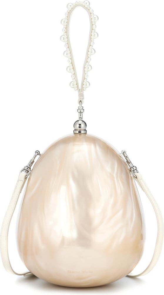 Simone Rocha Egg embellished clutch