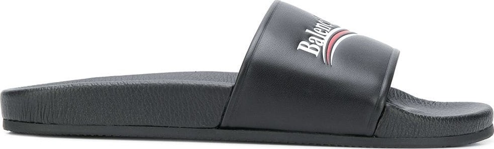 Balenciaga logo print slides