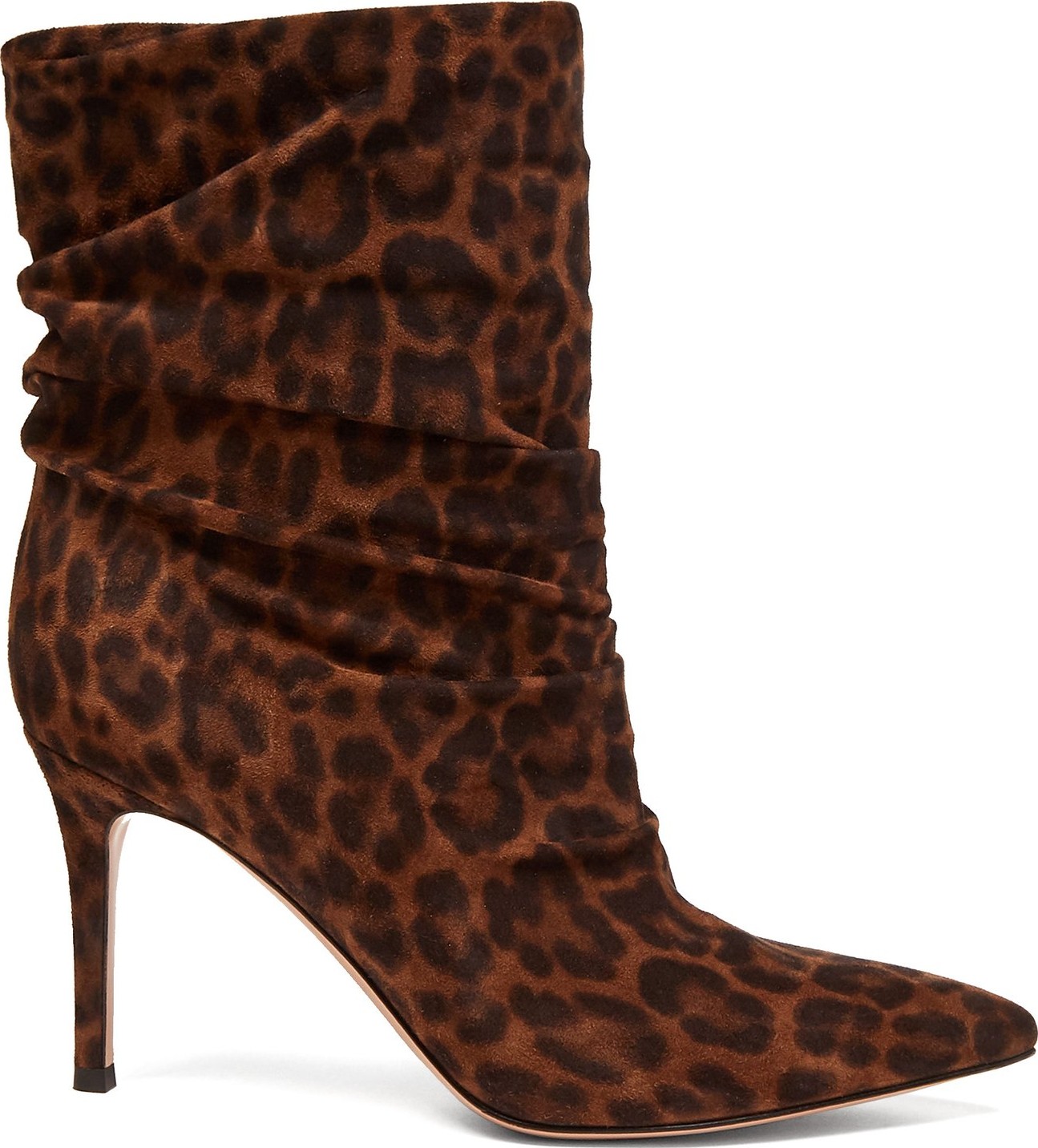 Gianvito Rossi Cecile 85 leopard-print suede ankle boots
