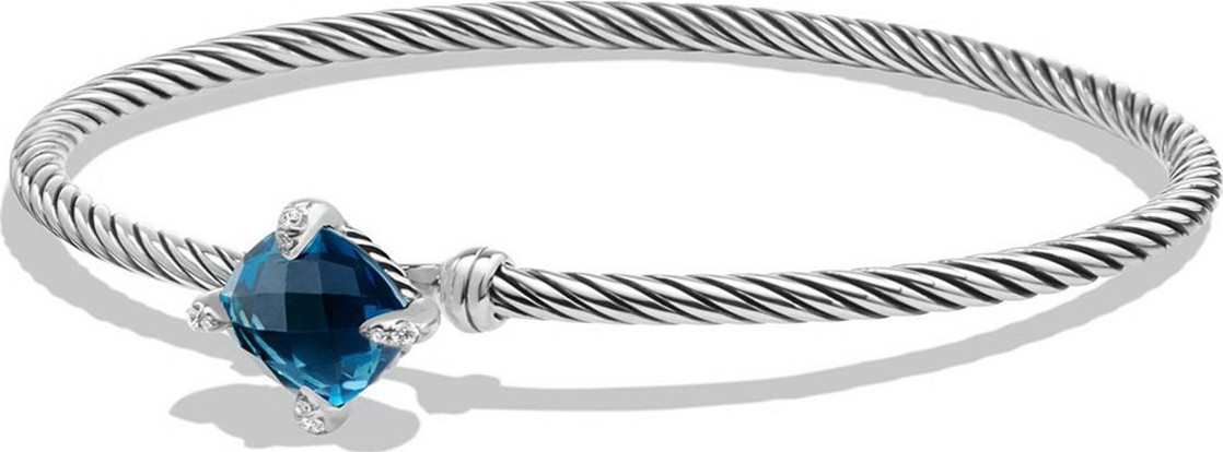 David Yurman 9mm Châtelaine Bracelet with Hampton Blue Topaz