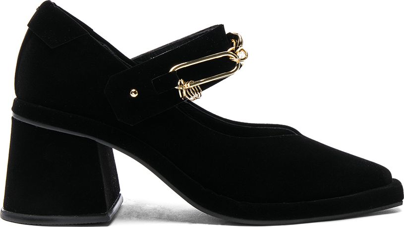 Reike Nen Velvet Square Chain Heels