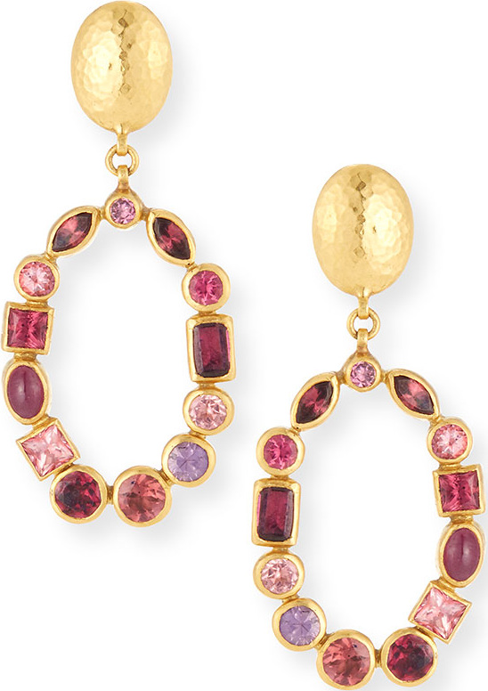 GURHAN Amulet Hue Open Hoop Drop Earrings