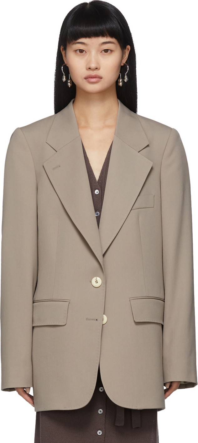 Lemaire Taupe Wool Blazer Lemaire Taupe Wool Blazer