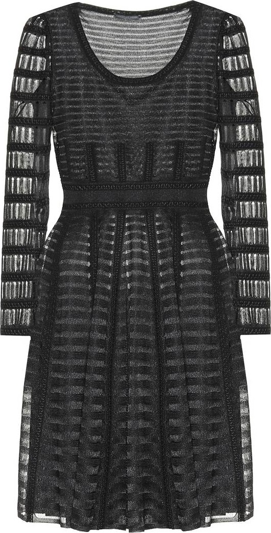 Alexander McQueen Sheer knitted minidress