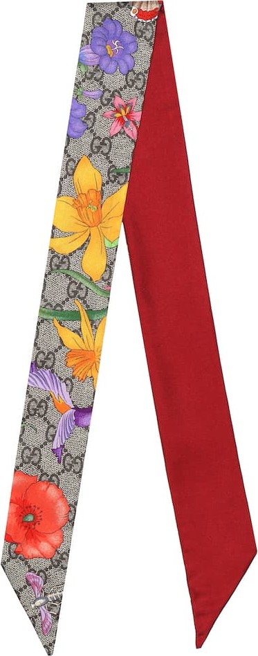 Gucci GG Flora silk neck tie