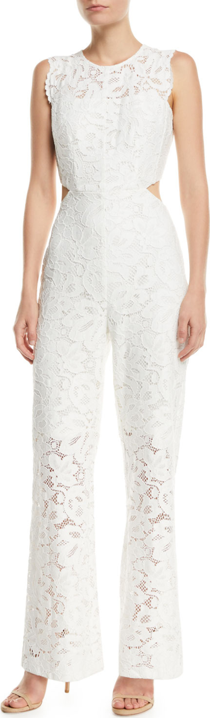 Aijek Galella Sleeveless Lace Jumpsuit