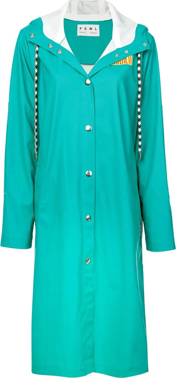 Proenza Schouler PSWL teal raincoat