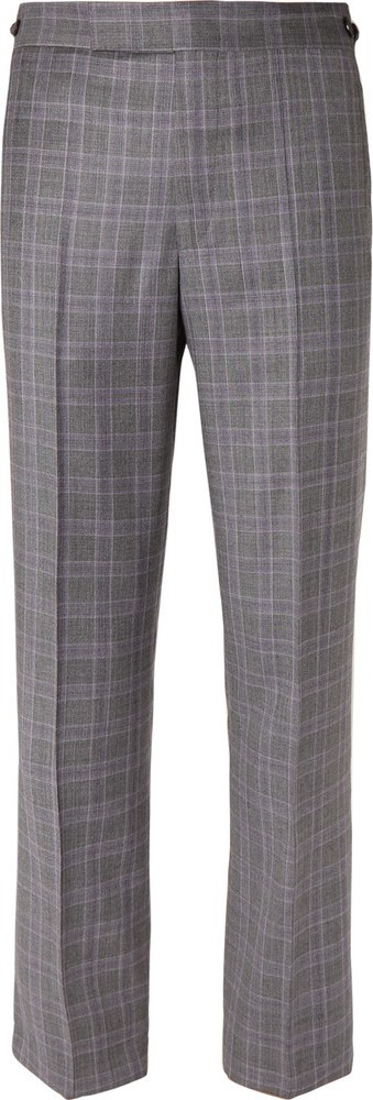 Gabriela Hearst Grey Martin Checked Wool Suit Trousers