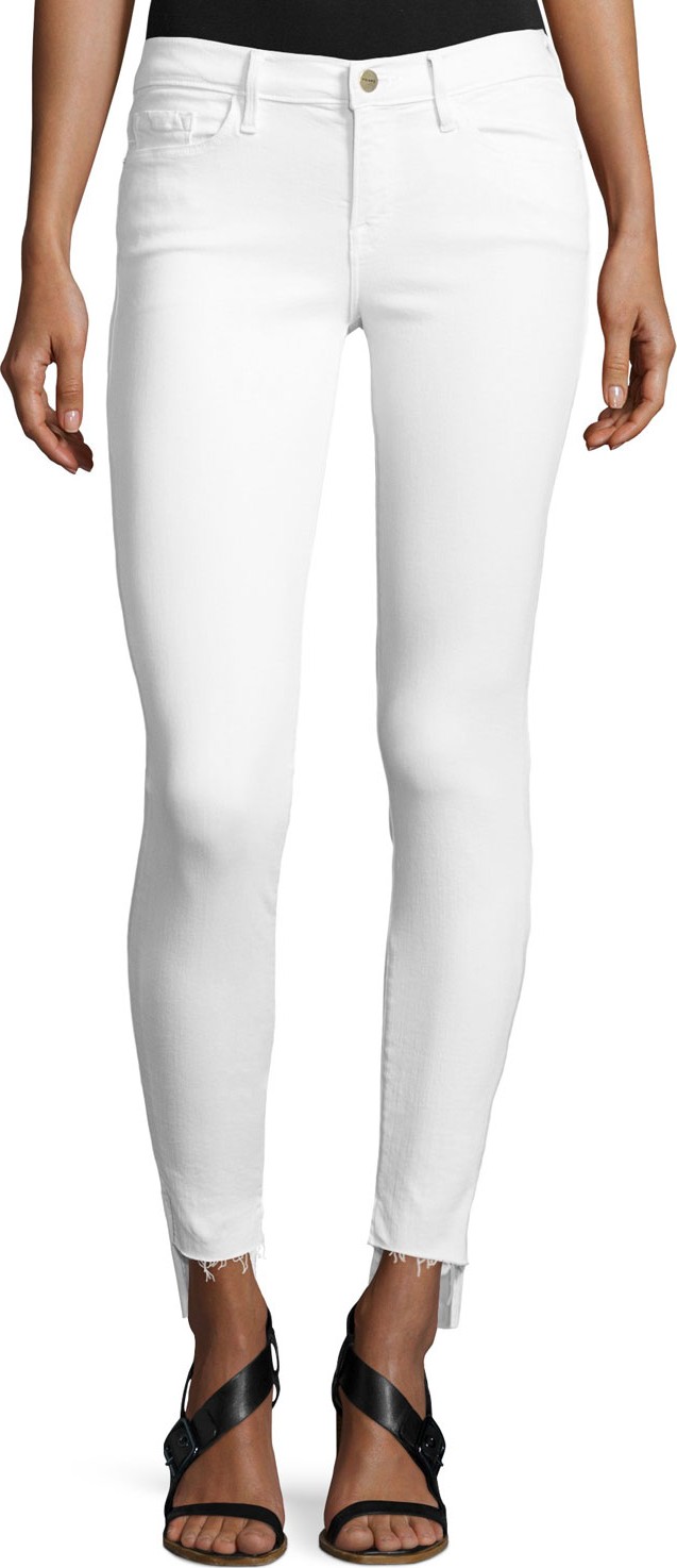 FRAME DENIM Le Skinny de Jeanne Raw Stagger-Hem Jeans