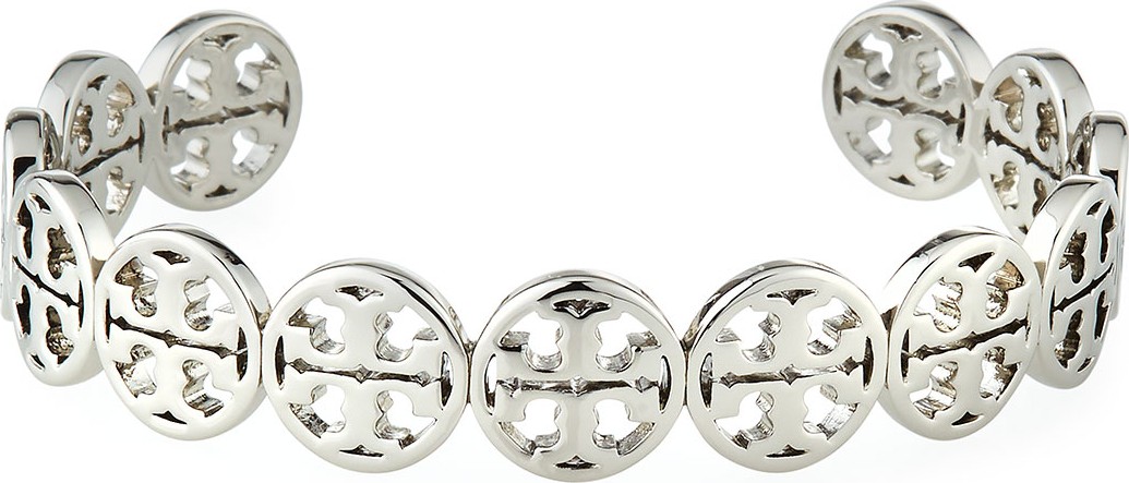 Tory Burch Golden Logo Circle Cuff Bracelet
