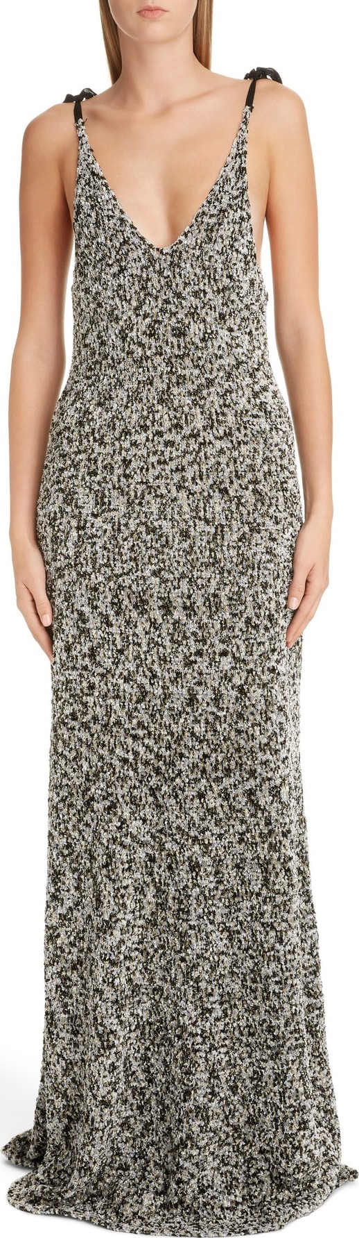 LOEWE Metallic Knit Maxi Dress