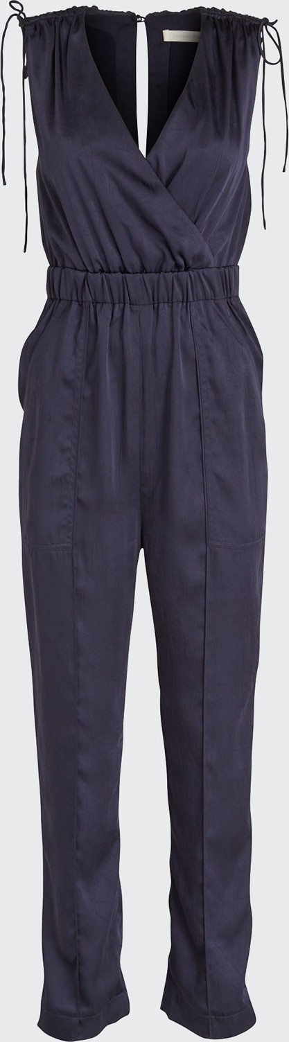 Jonathan Simkhai Nora Textured Satin Jumpsuit