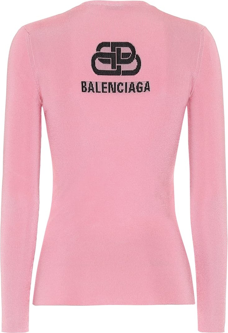 Balenciaga Logo-intarsia sweater
