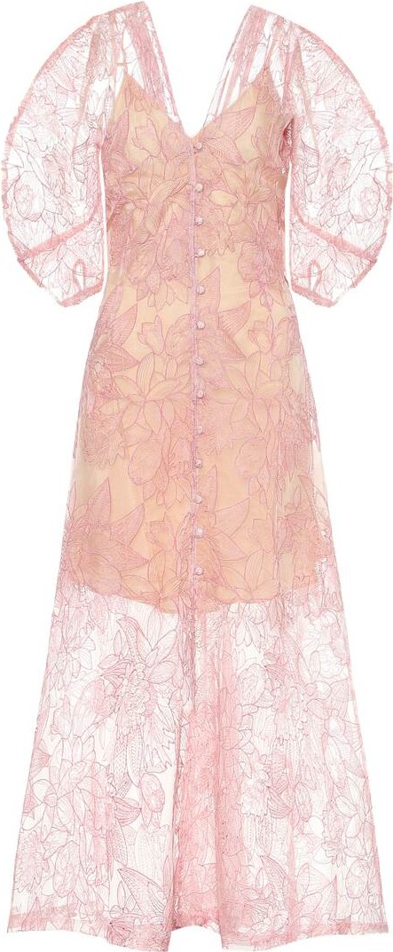 Cult Gaia Tilda silk lace maxi dress