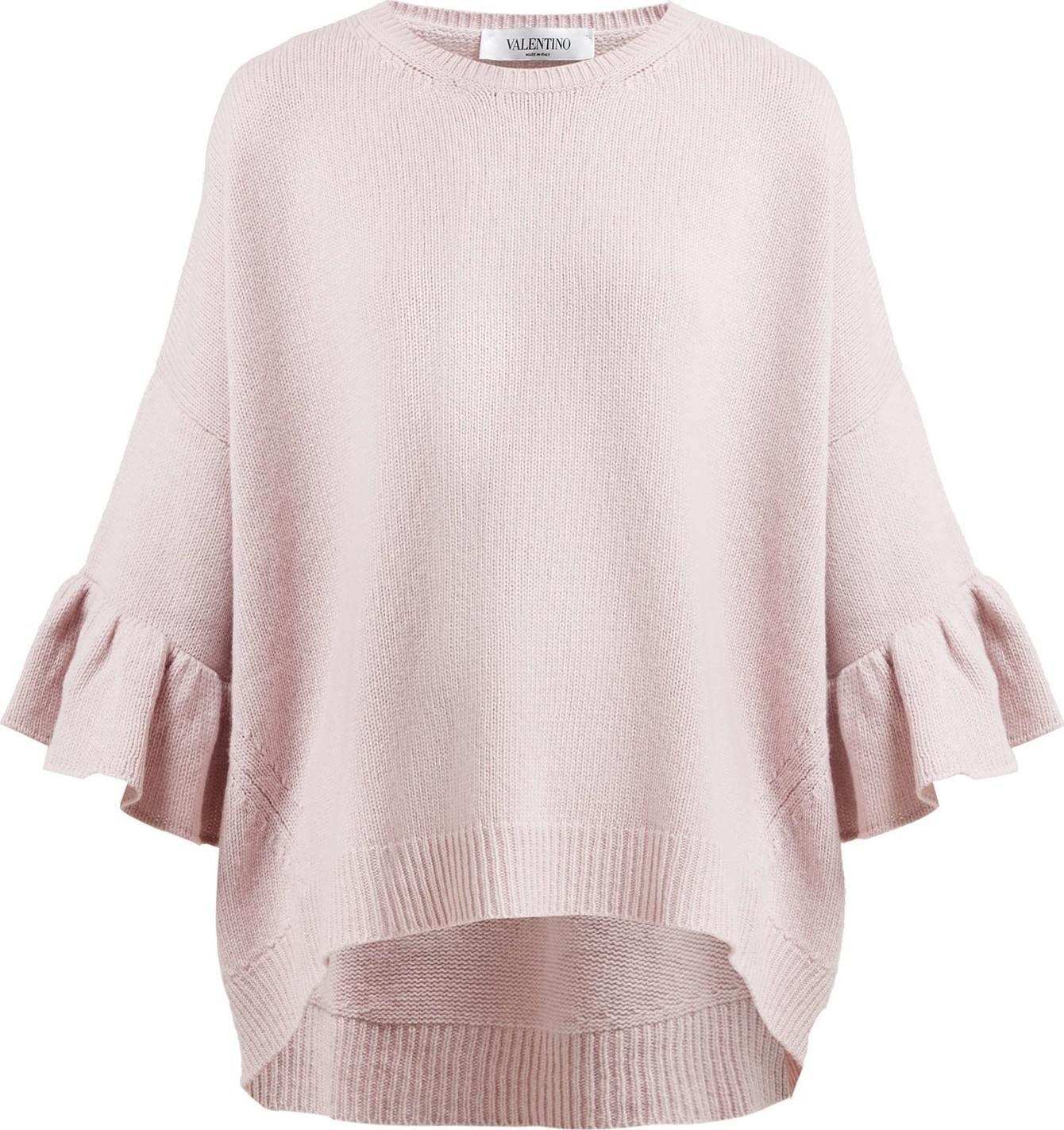 Valentino Ruffled-cuff wool-blend sweater