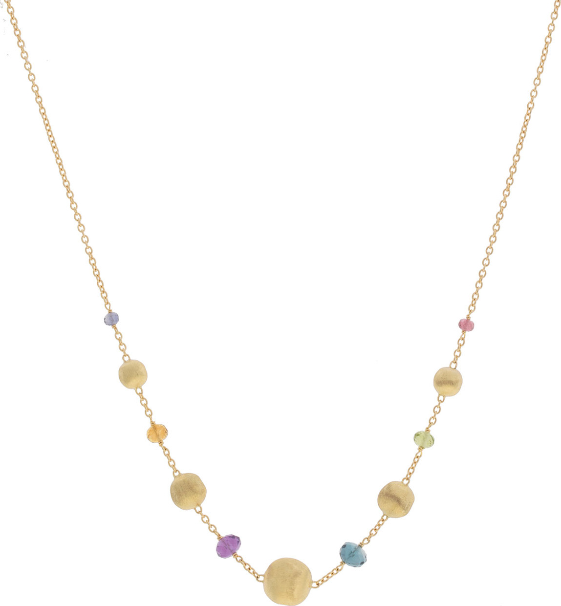 Marco Bicego Africa 18k Mixed Gemstone Half Necklace