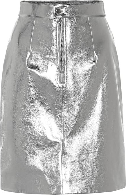 Alexachung Metallic leather pencil skirt