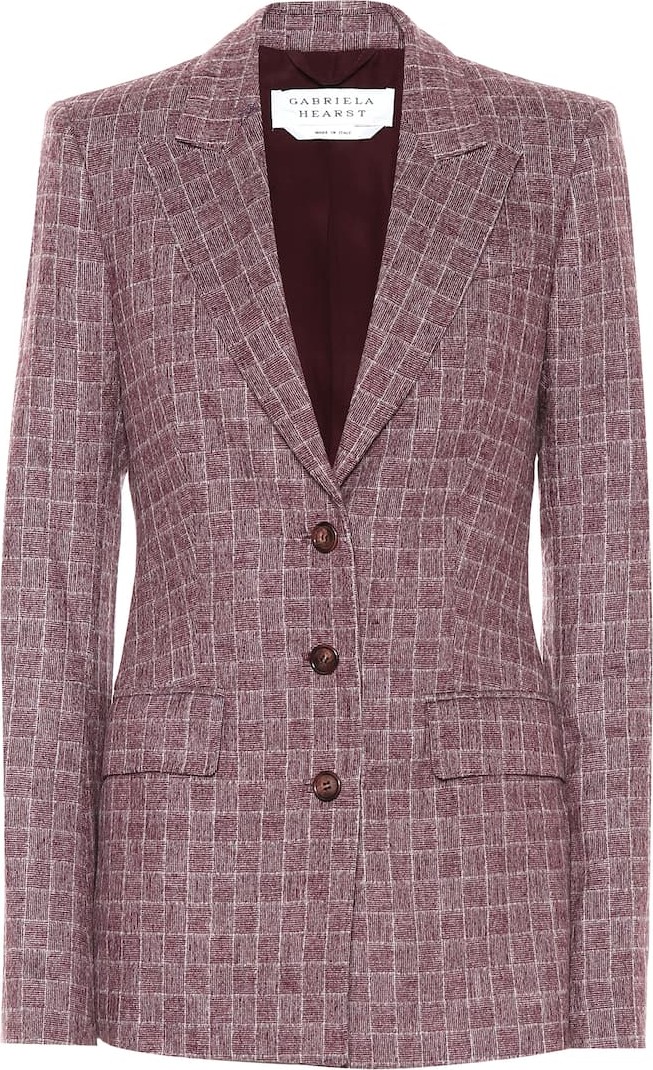 Gabriela Hearst Olga checked wool-blend blazer