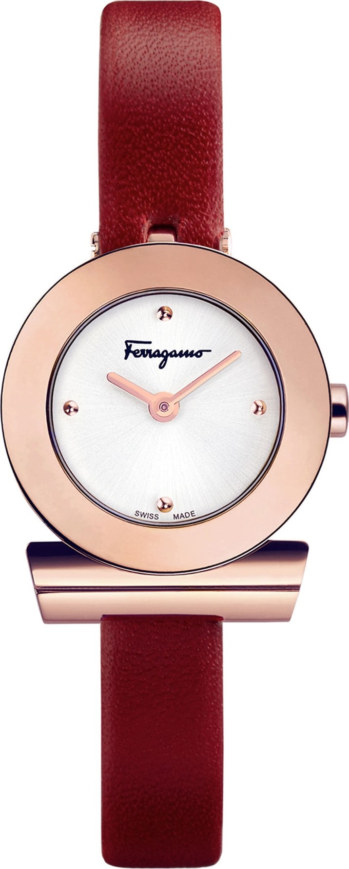 Salvatore Ferragamo Gancino Leather Bracelet Watch, 22mm