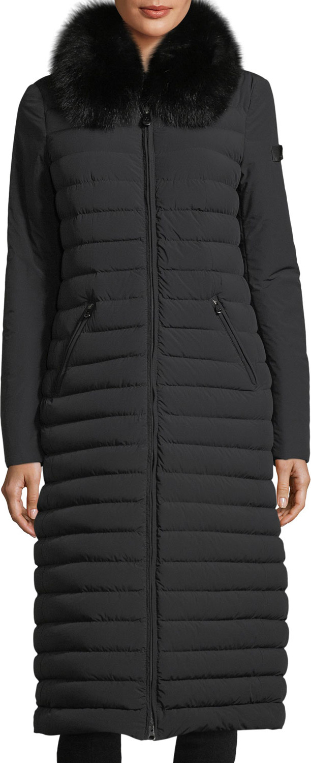 Peuterey Zambla Long Ribbed Puffer Coat