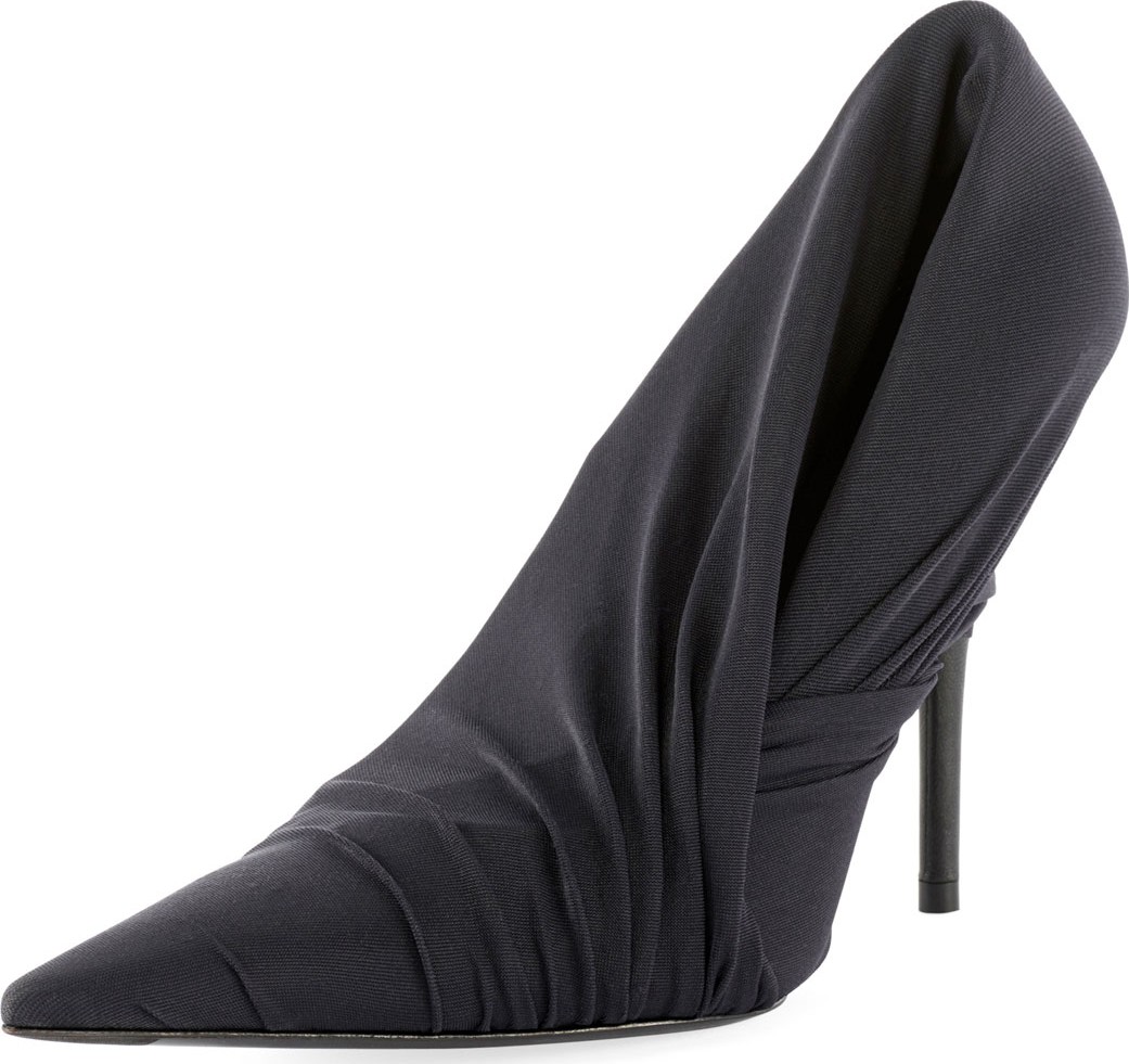 Balenciaga Drape Knit Jersey Pumps
