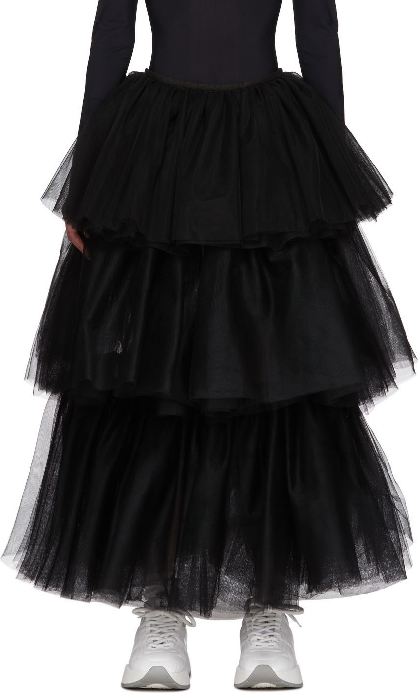 MM6 Maison Margiela Black Tulle Skirt